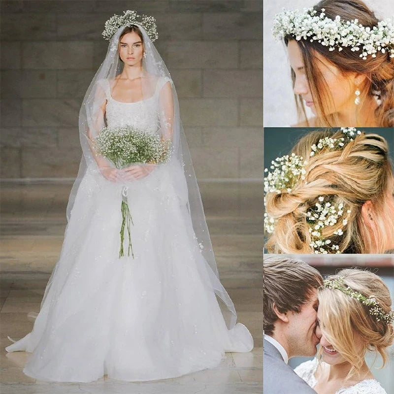 63cm Artificial Baby’s Breath Bouquet – 108 Heads Gypsophila Faux Flowers for Wedding Decor, DIY Floral Arrangements, Home Centerpieces, Party Decorations