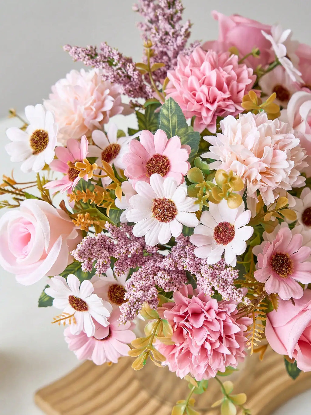 Artificial Rose & Daisy Bouquet 1/3PCS – Silk Fake Flowers