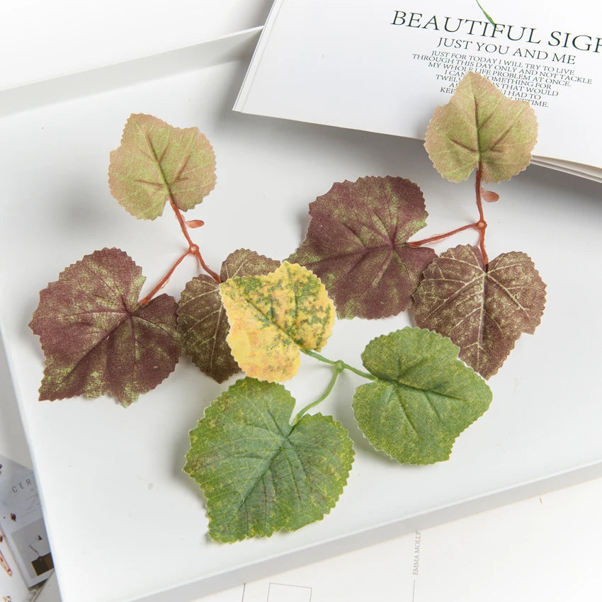 Artificial Grape Leaf Greenery – Silk Fake Leaves
