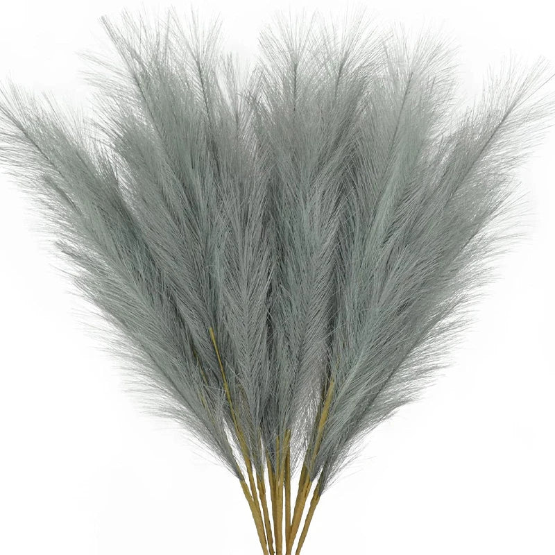 Artificial Pampas Grass Boho Bouquet Bulk (5–10 PCS) – Faux Reed Grass Stems