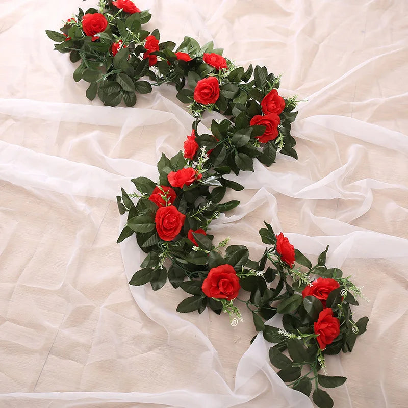 Artificial Rose Vine Silk Garland