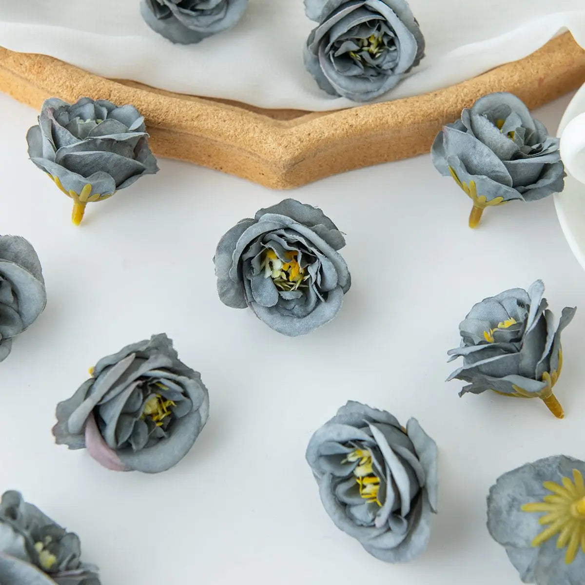 Artificial Rose Flower Heads (5/10pcs) – Silk