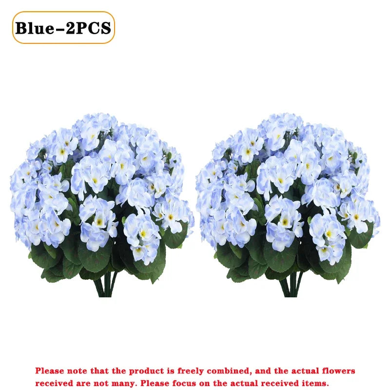 1-8PCS UV Resistant Artificial Begonia Flowers – Realistic Faux Outdoor Flower Heads for Garden, Porch, Patio, Wedding Decor & Floral Arrangements