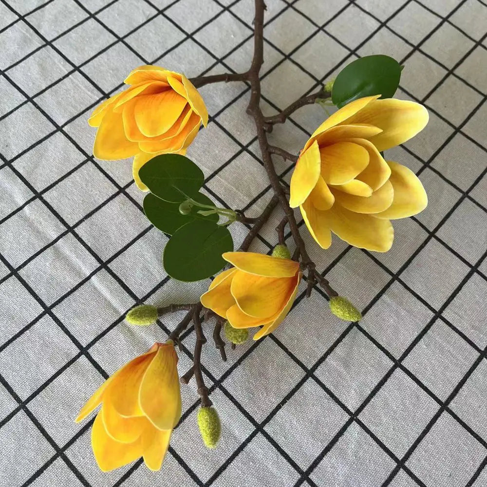 Artificial Magnolia Silk Branch Stem