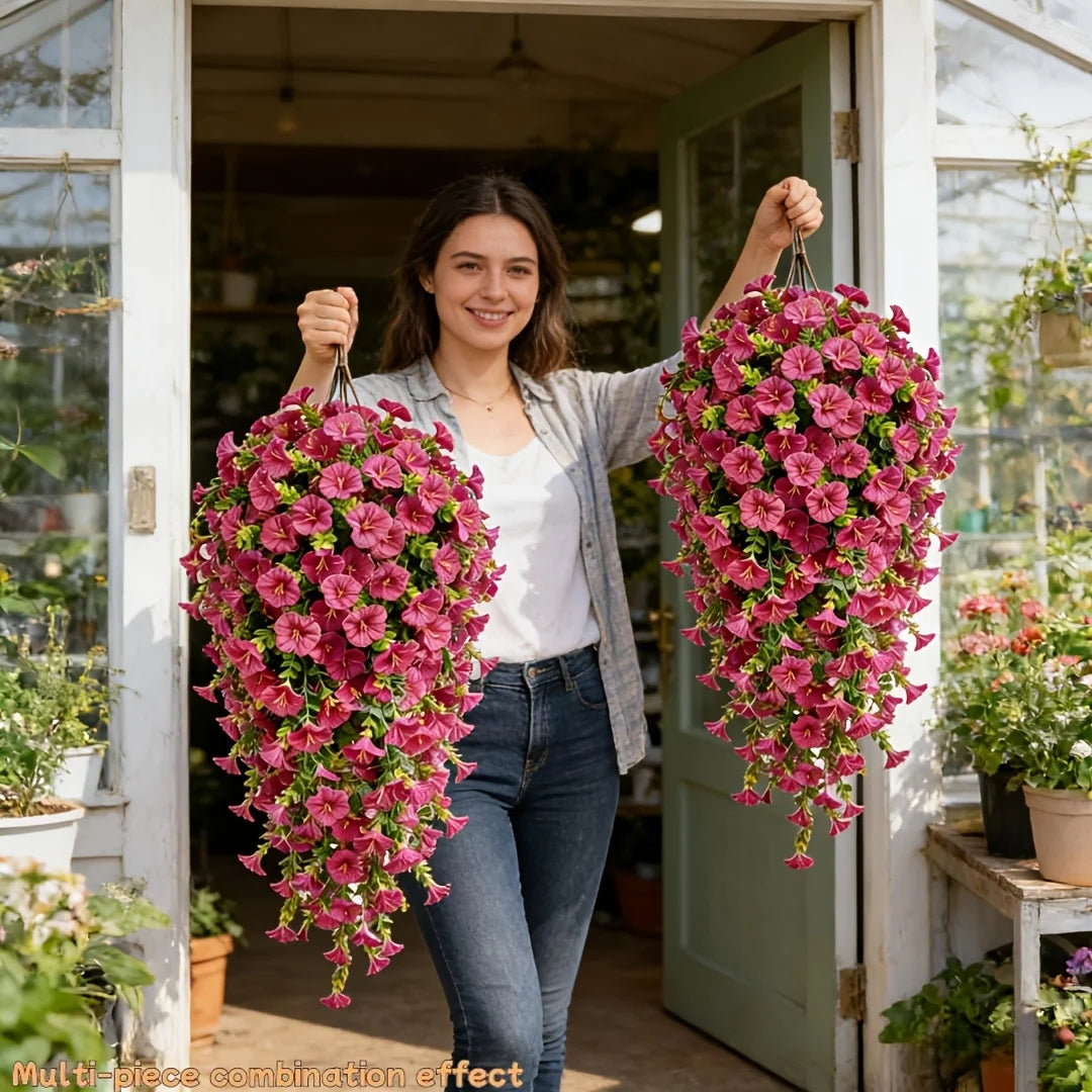 UV-Resistant Artificial Morning Glory Vines