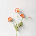 Artificial Poppy Flower Bouquet – 4 Head Silk Faux Poppy Flowers for Home Decor, Wedding Centerpieces, Garden Party Decorations, DIY Floral Arrangements