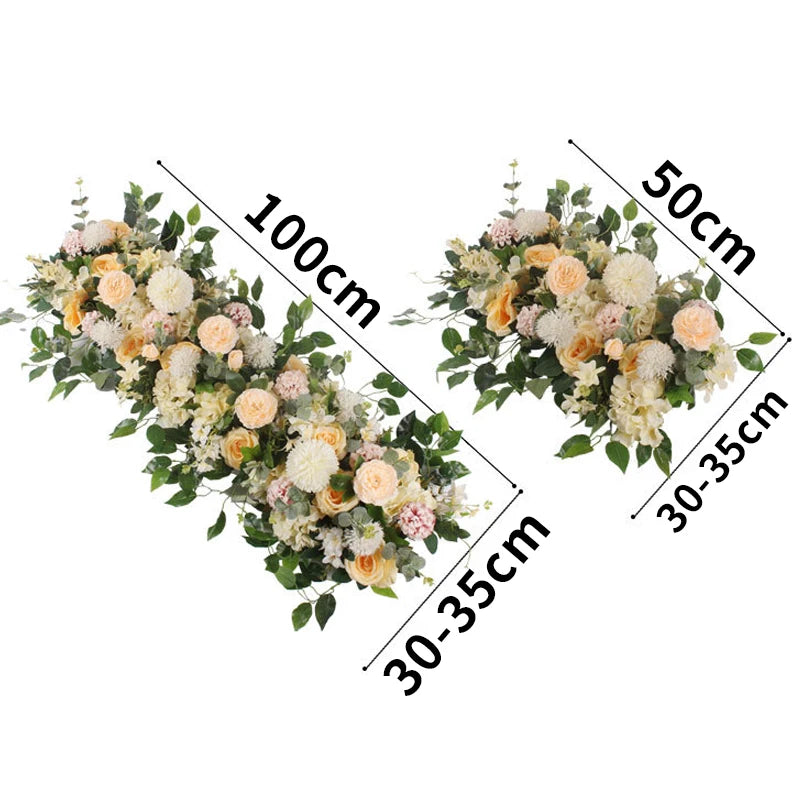 DIY Wedding Flower Wall Backdrop Bulk – Peony Rose Silk Floral Arch Row 50/100cm