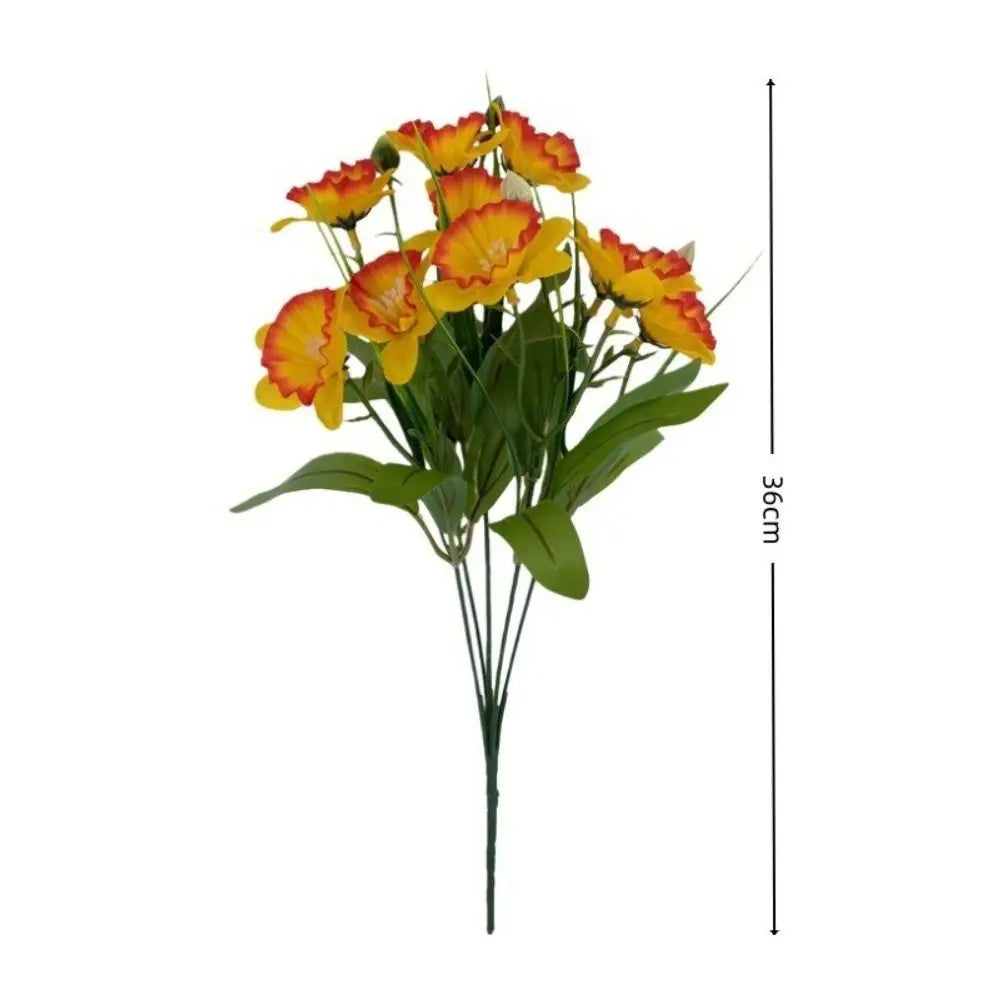 Artificial Daffodil Bouquet – Silk Multi-Head Floral Arrangement