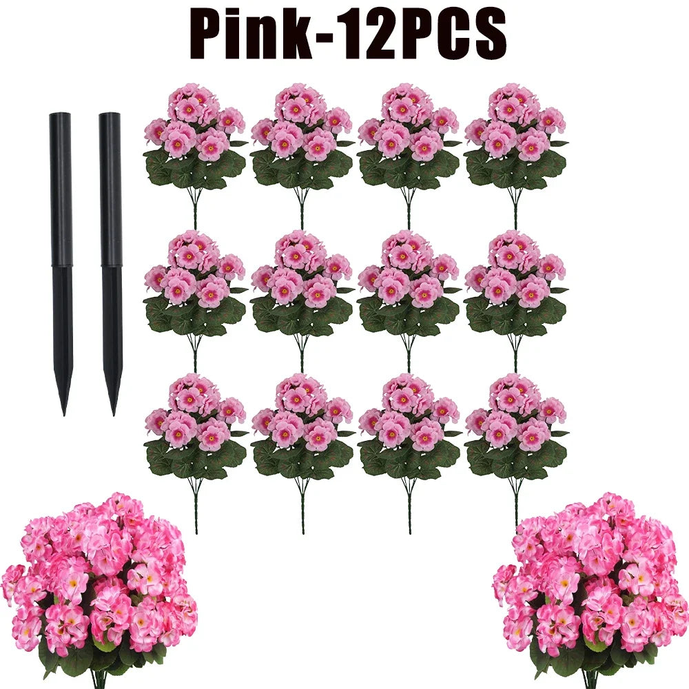 Fake Begonia Flower Plants Bulk – Artificial