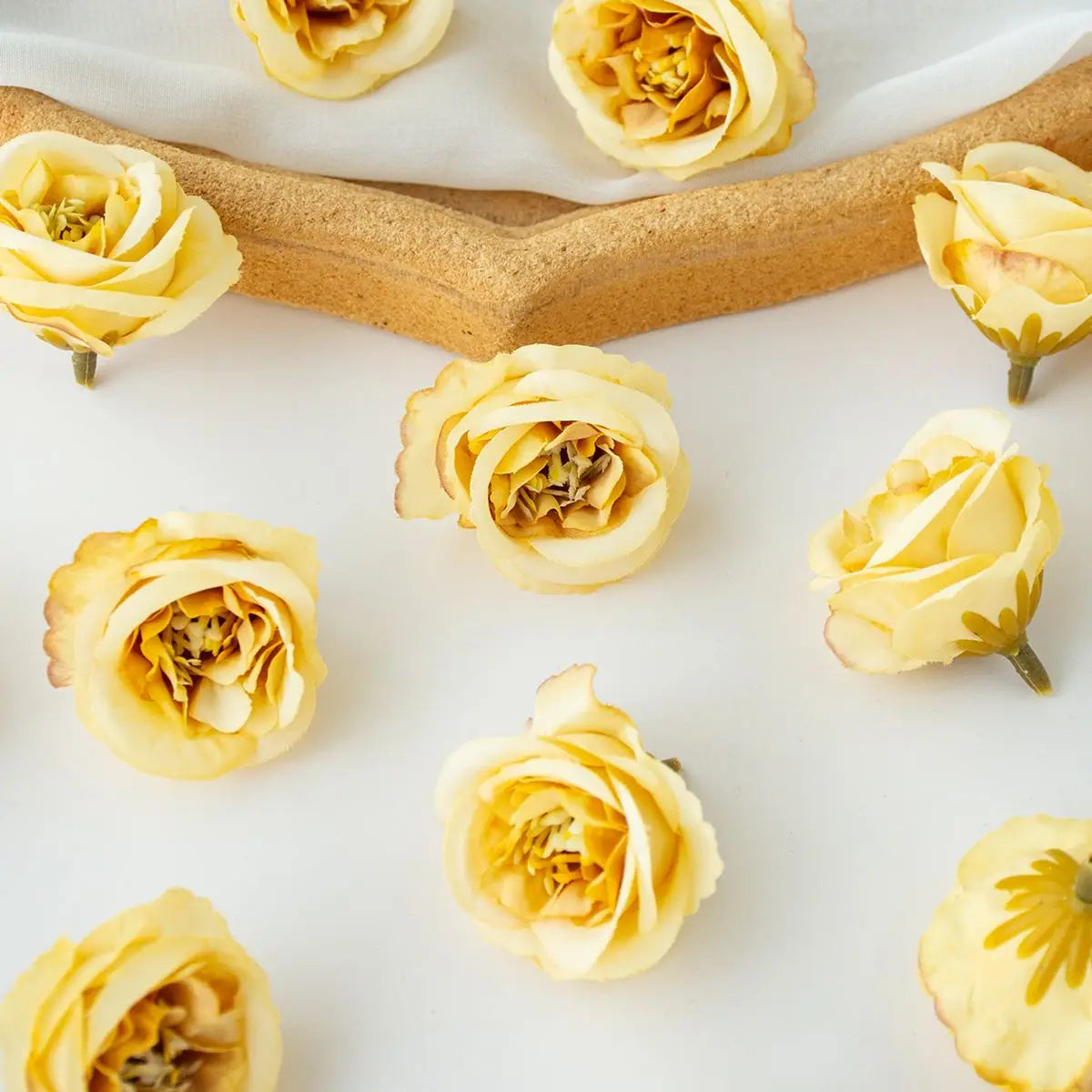 Artificial Rose Flower Heads (5/10pcs) – Silk
