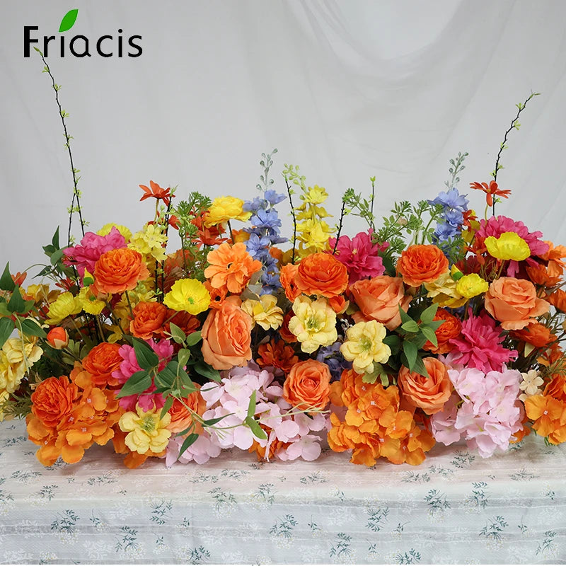 Artificial Rose & Delphinium Arch Arrangement Bulk – Silk Floral Backdrop Row