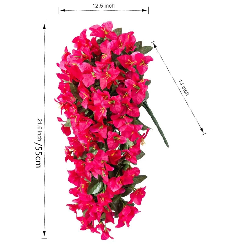 Artificial Outdoor Hanging Flowers – Geranium Morning Glory Bougainvillea Garland