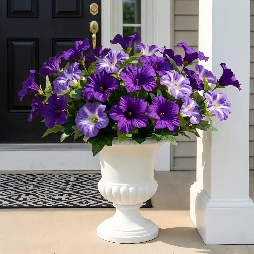 Artificial Petunia Flowers UV Resistant – Outdoor Silk Flower Bouquets