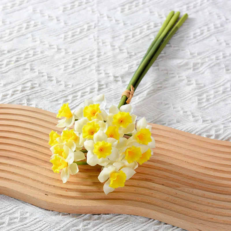 Artificial Daffodil Flower Branch – Soft Touch Faux Daffodil