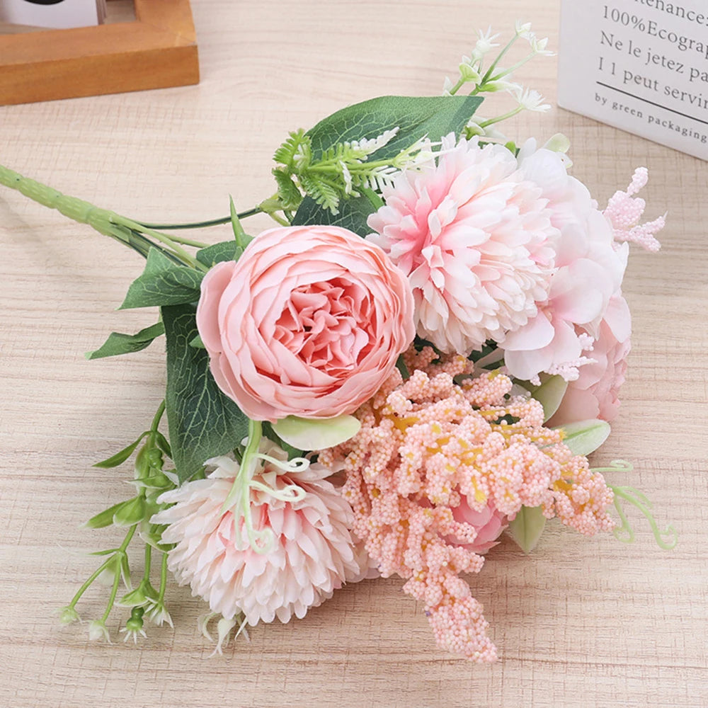 Artificial Simulated Peony Flower Stem | Realistic Faux Peony for Wedding Décor, Valentine's Day, Mother's Day, Thanksgiving & Indoor or Outdoor Styling