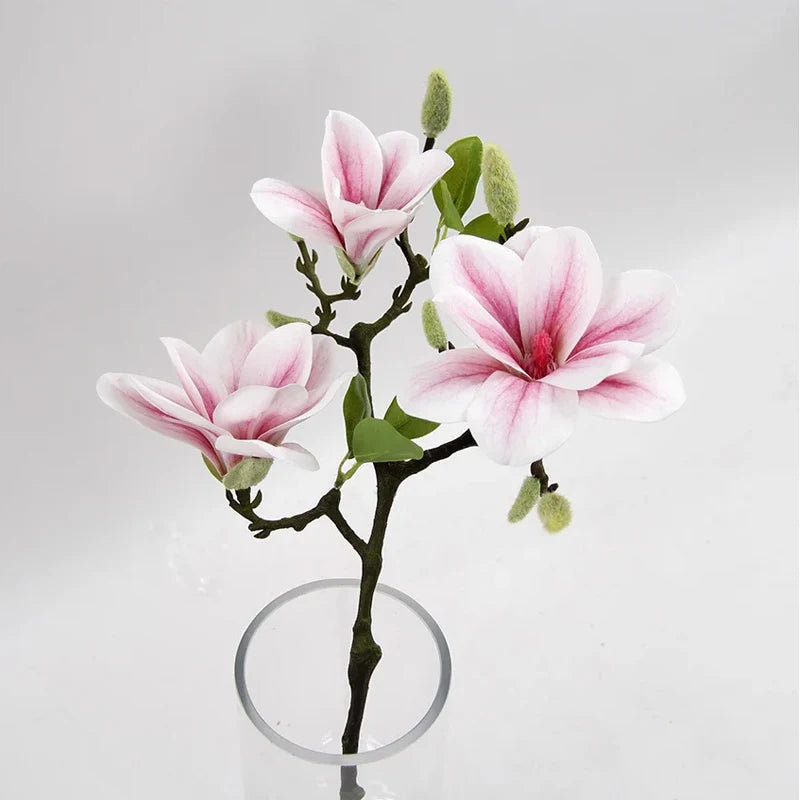 Artificial Magnolia Branch Bulk – 3-Head Real Touch Faux Flowers