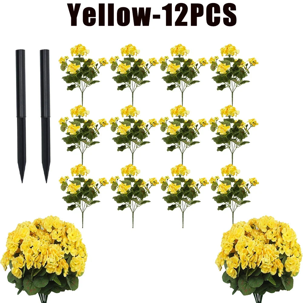 Fake Begonia Flower Plants Bulk – Artificial