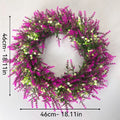 Artificial Lavender Wreath Set – Hanging Lavender Wreaths for Indoor/Outdoor
