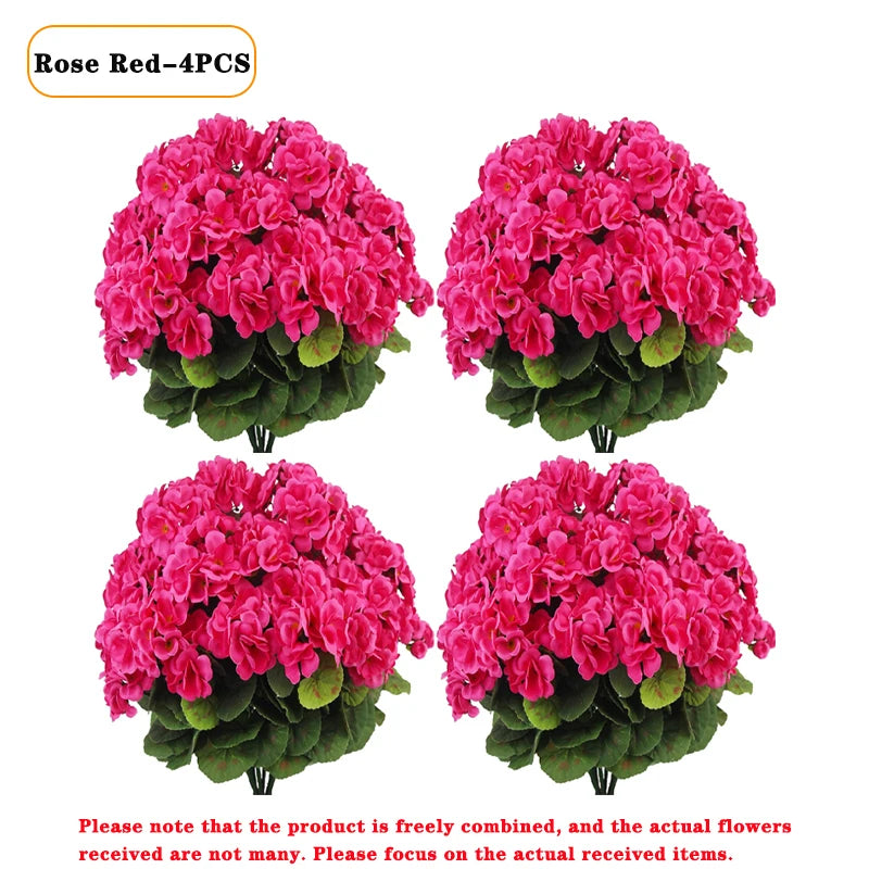 Artificial Begonia Flowers Bulk 1–8PCS