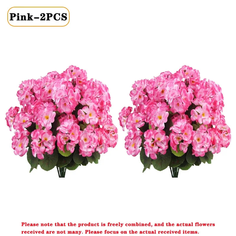 1-8PCS UV Resistant Artificial Begonia Flowers – Realistic Faux Outdoor Flower Heads for Garden, Porch, Patio, Wedding Decor & Floral Arrangements