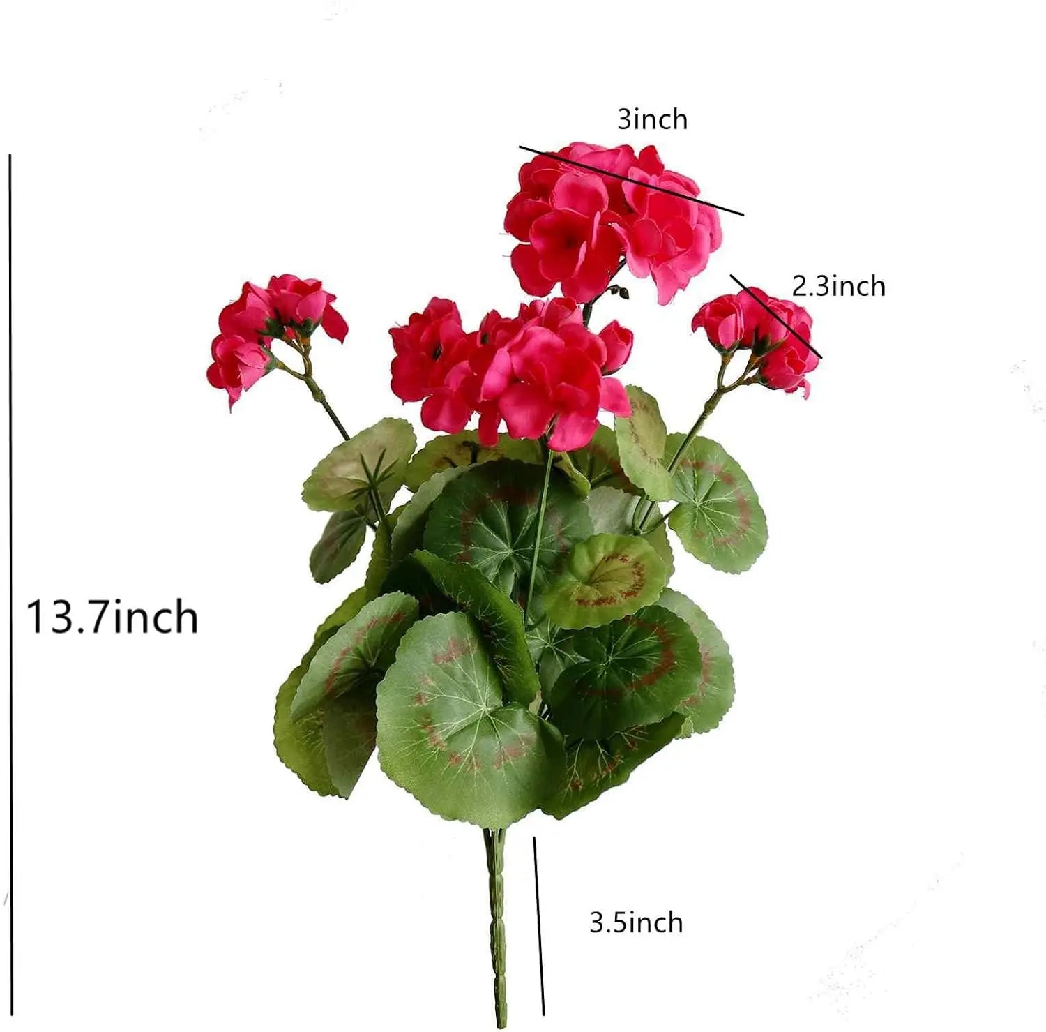 Artificial Geranium Begonia Bulk- Outdoor 4pcs