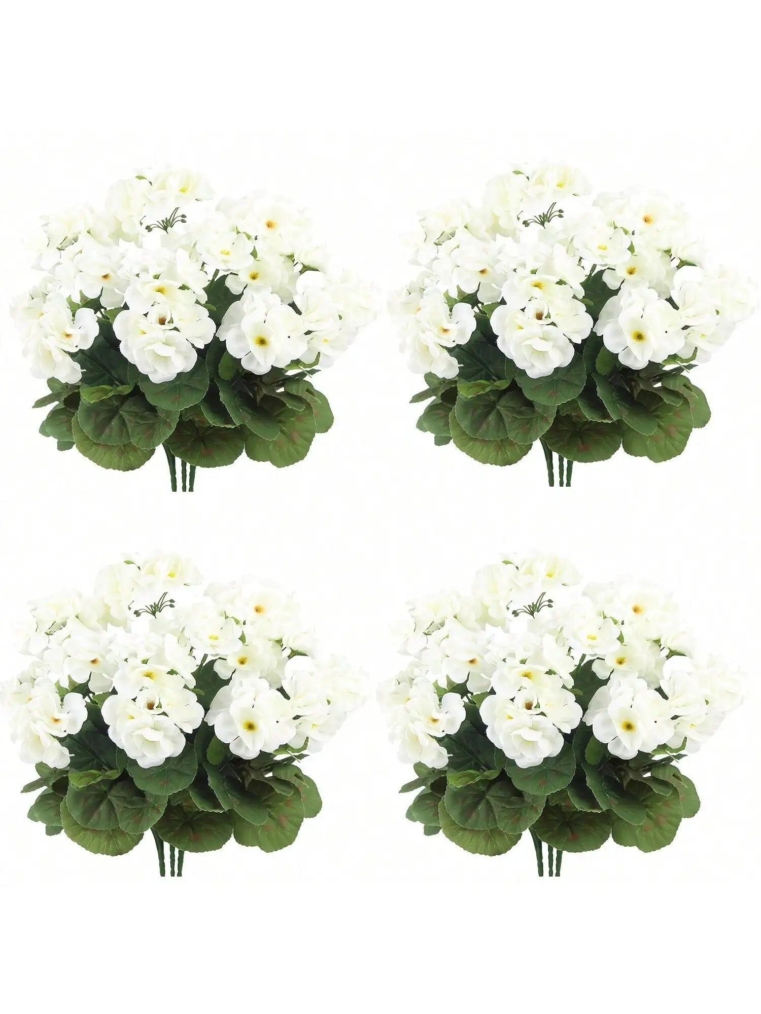Artificial Hanging Flowers with Green Foliage – Faux Flower Branches for Indoor Outdoor Garden Decor, Porch, Patio, Window Boxes & Hanging Planters (1/2/4PCS Sets)