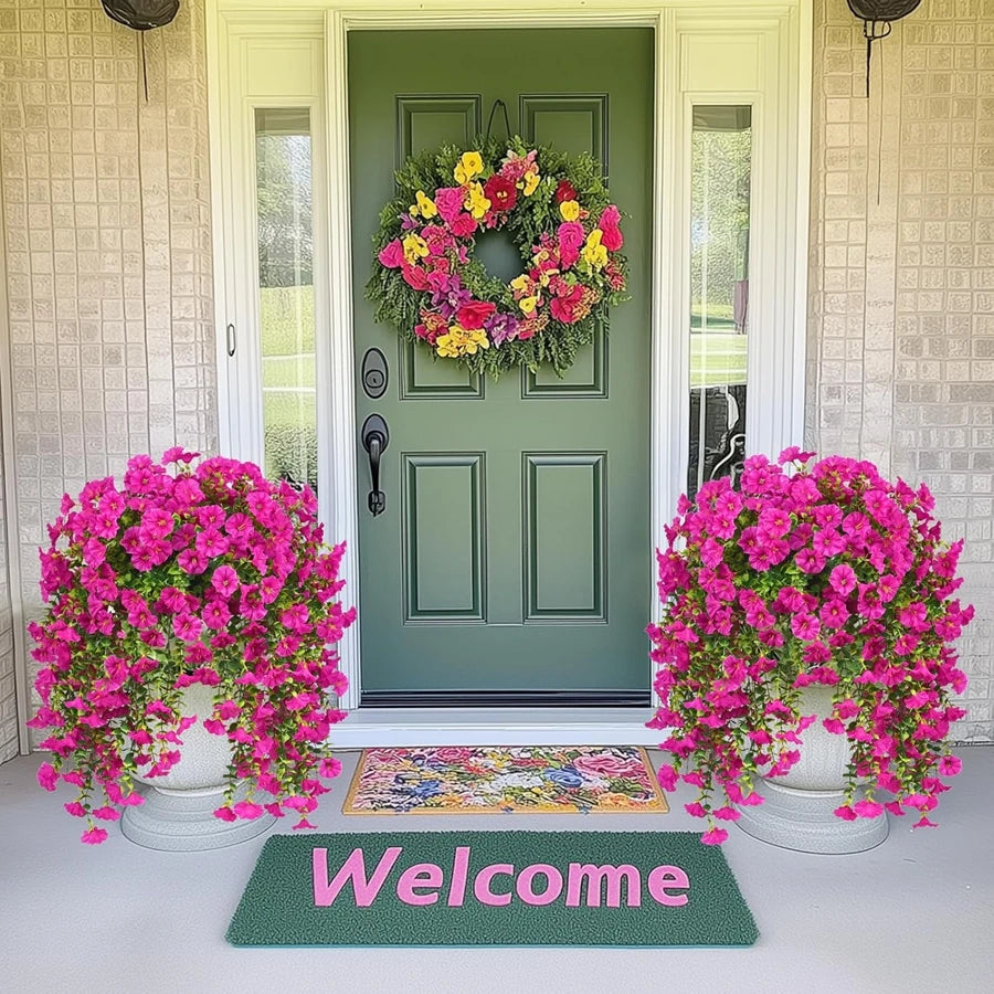 Artificial Morning Glory Flower Vine – Silk Hanging Floral Garland for Wedding Arch, Outdoor Garden Decor, Valentine’s Day Wreath, DIY Home Decorations