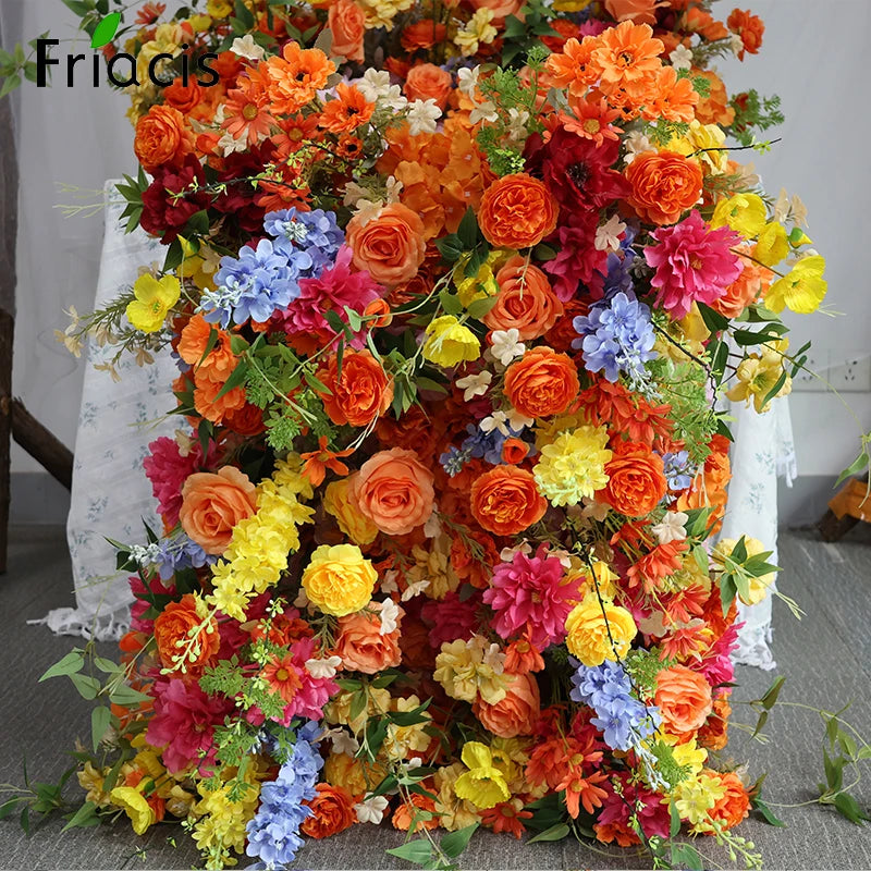 Artificial Rose & Delphinium Arch Arrangement Bulk – Silk Floral Backdrop Row