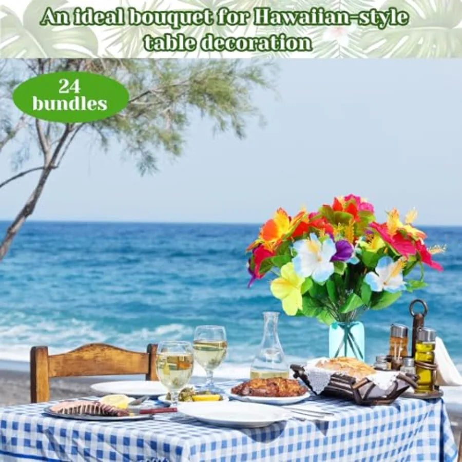 Artificial Hawaiian Hibiscus Bouquet – Tropical Party