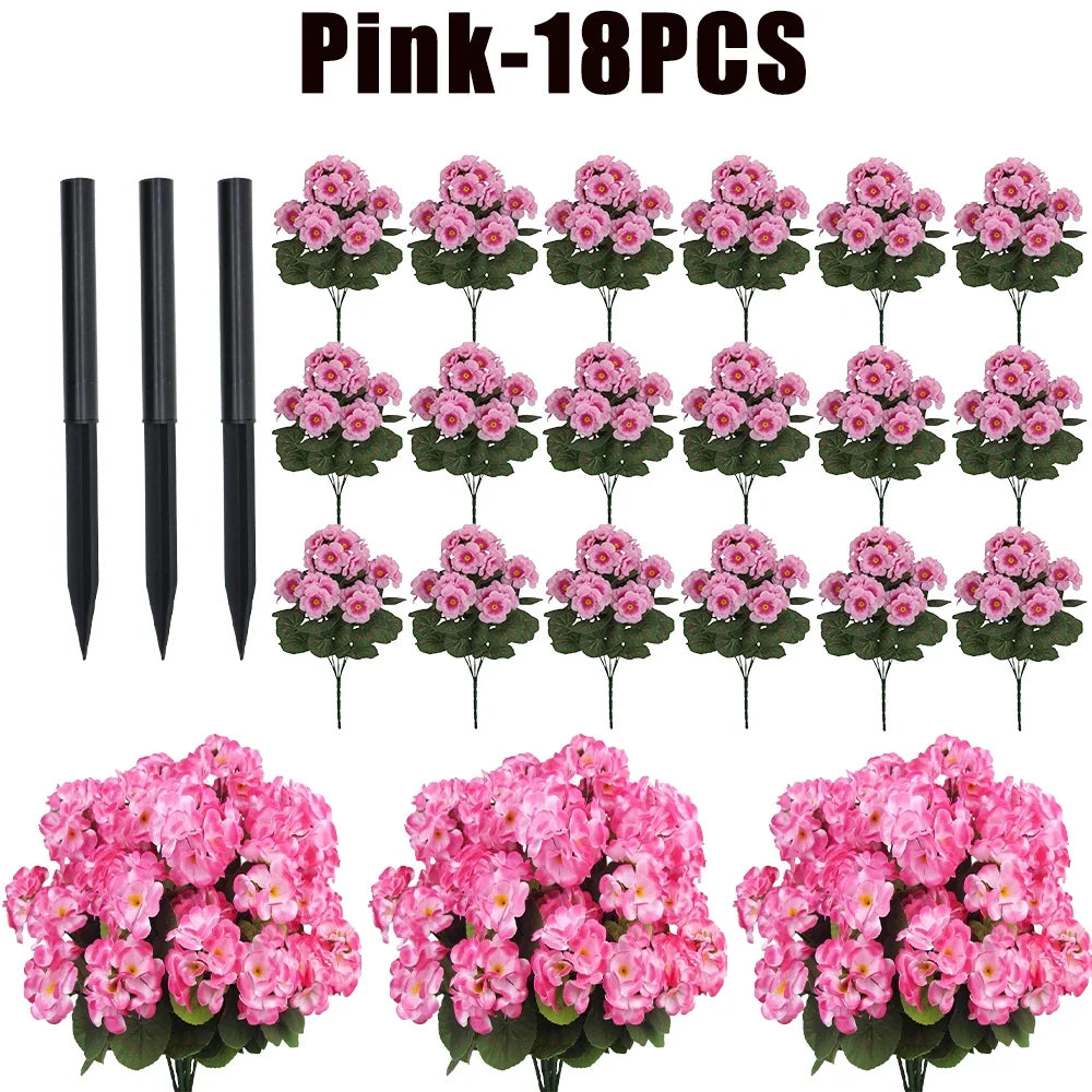 Fake Begonia Flower Plants Bulk – Artificial