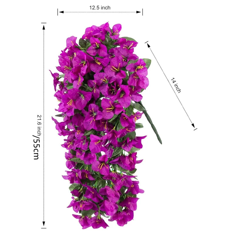 Artificial Outdoor Hanging Flowers – Geranium Morning Glory Bougainvillea Garland