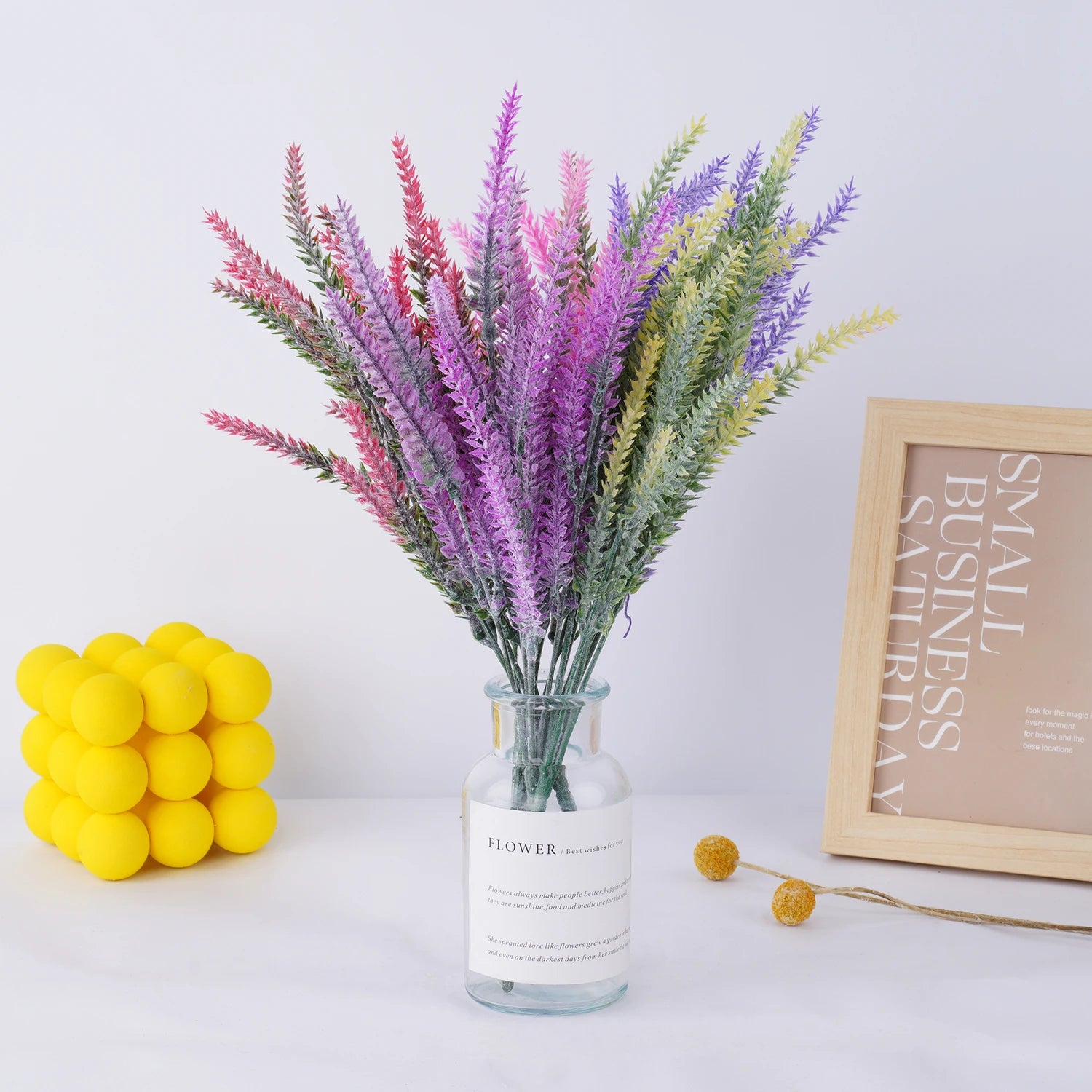 Artificial Lavender Flower Bouquet Bulk – Realistic Silk Lavender Stems