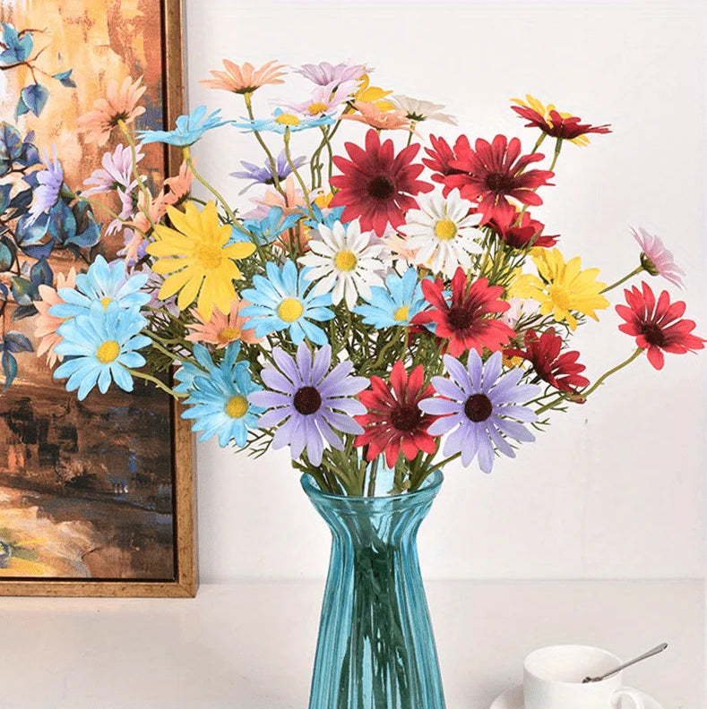 1/2/3PCS Artificial Daisy Flower Bouquet 50cm – Silk Faux Daisy Flowers Bulk