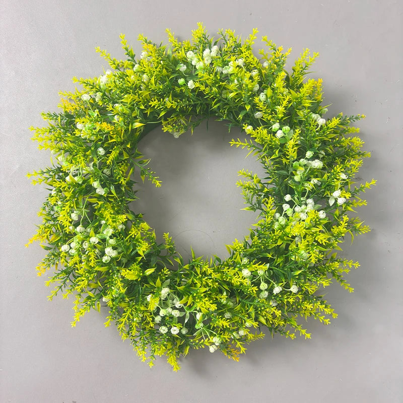 Artificial Lavender Wreath Set – Hanging Lavender Wreaths for Indoor/Outdoor