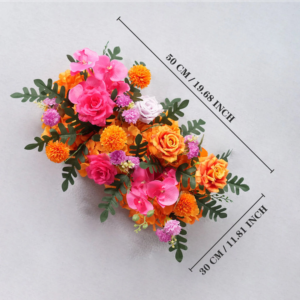 Hot Pink & Orange Wedding Arch Flower Garland- 50CM