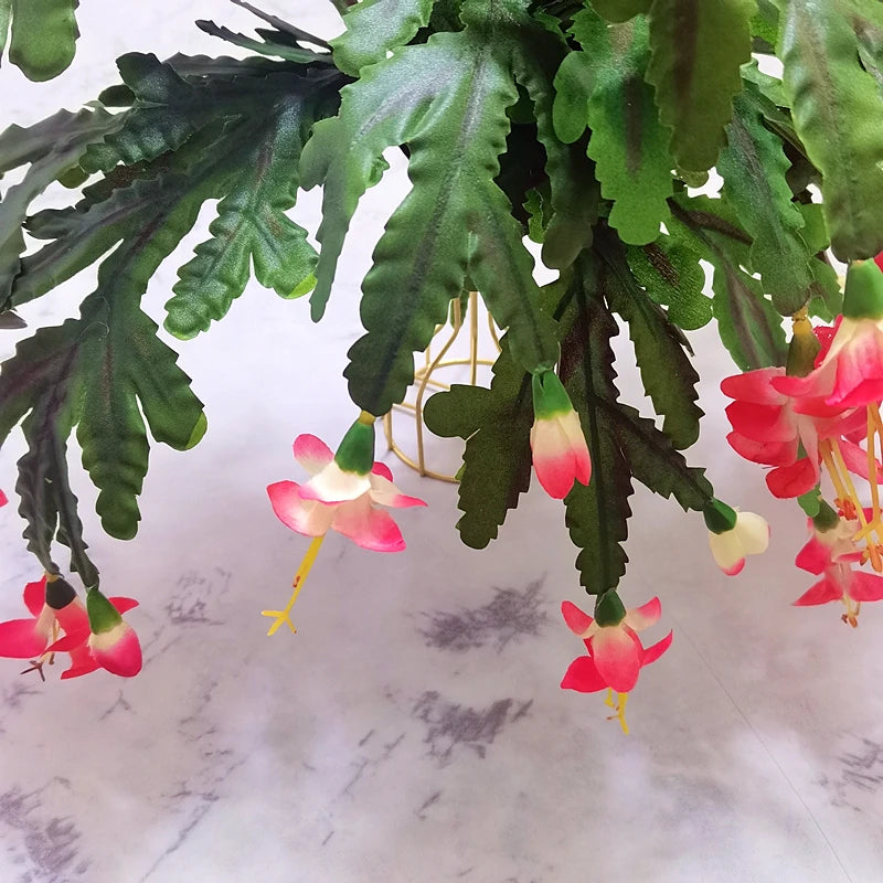 Artificial Crab Claw Orchid Flower Bulk – 50cm Real Touch Phalaenopsis Faux Orchid Branch