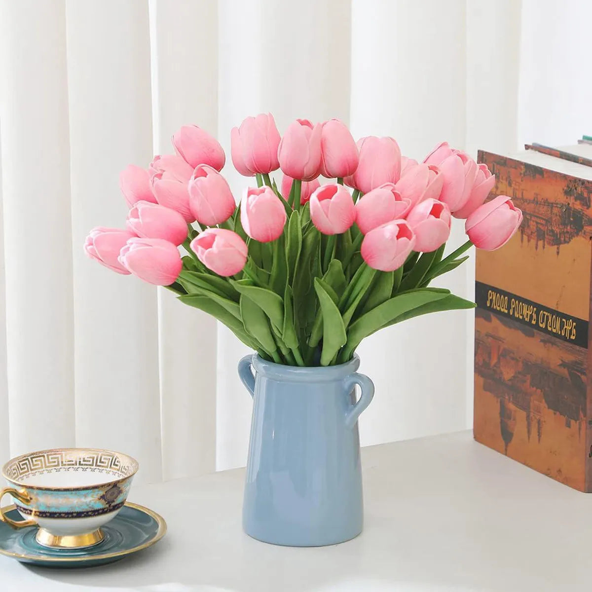 Real Touch Artificial Tulip Flowers Bulk (10/30pcs) – Premium Latex Faux Tulips
