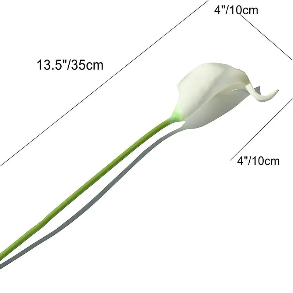 Bulk Real Touch Artificial Calla Lily Flowers (1/5/10/20 PCS) – Premium Latex Look Faux Calla Lily Bouquet