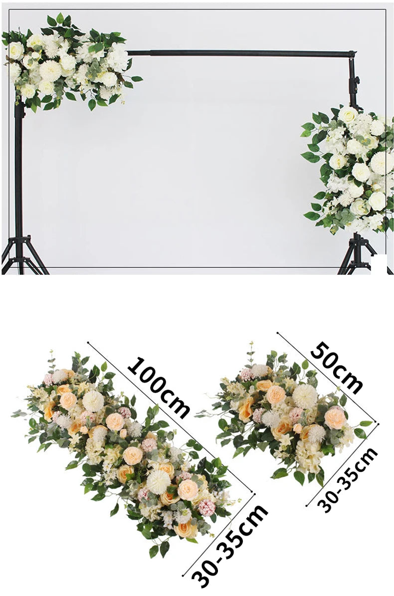 DIY Wedding Flower Wall Backdrop Bulk – Peony Rose Silk Floral Arch Row 50/100cm