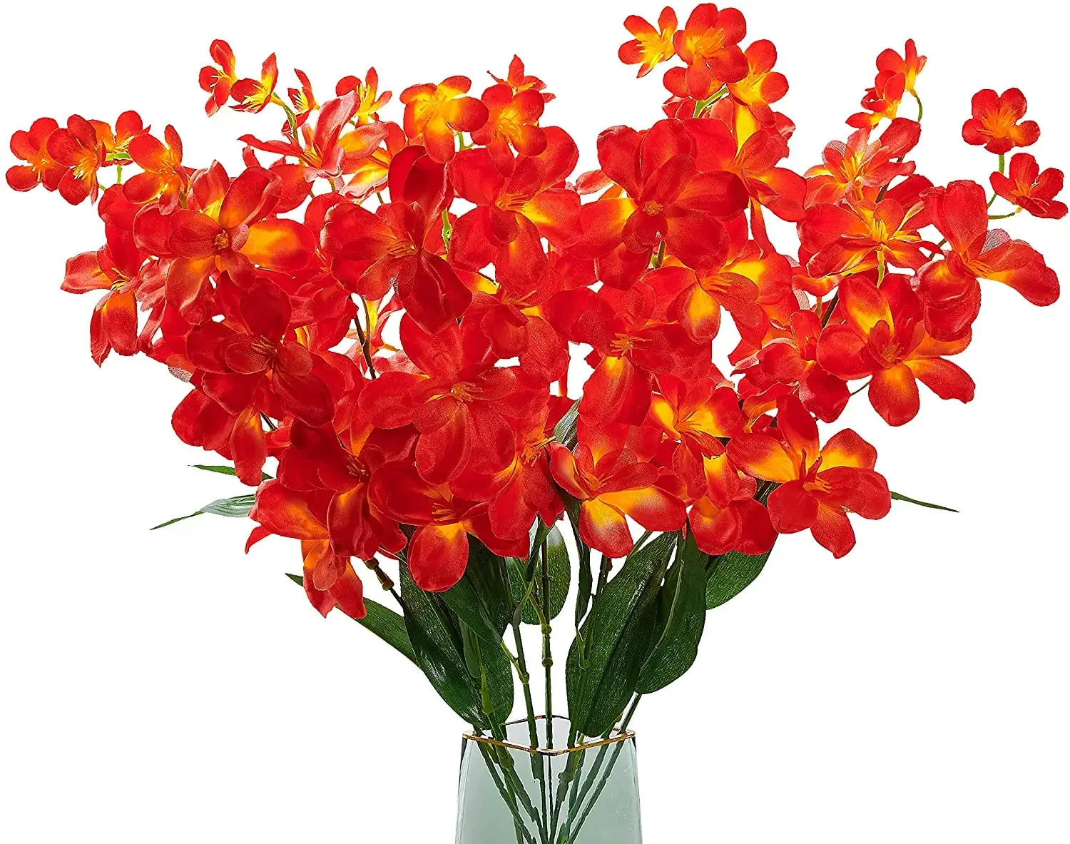 10PCS Artificial Orchid Stems Bulk – Butterfly Orchid Long Stem Faux Flowers