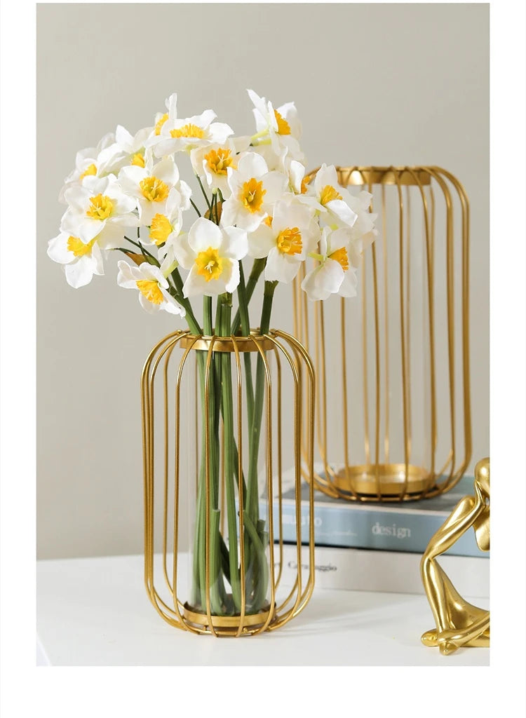 6/18PCS Realistic Faux Daffodil Flowers Bulk – Polyurethane Artificial Daffodil Bouquet