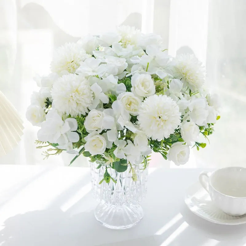Artificial Rose & Chrysanthemum Bouquet