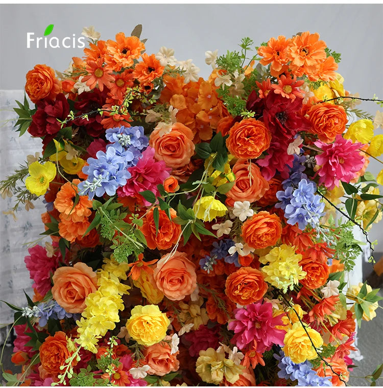 Artificial Rose & Delphinium Arch Arrangement Bulk – Silk Floral Backdrop Row