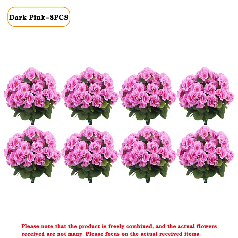 Artificial Begonia Flowers Bulk 1–8PCS