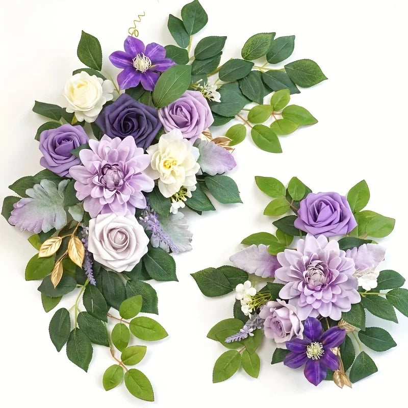 Artificial Rose Wedding Arch Flowers  (2PCS) – Silk Floral Wedding Arch