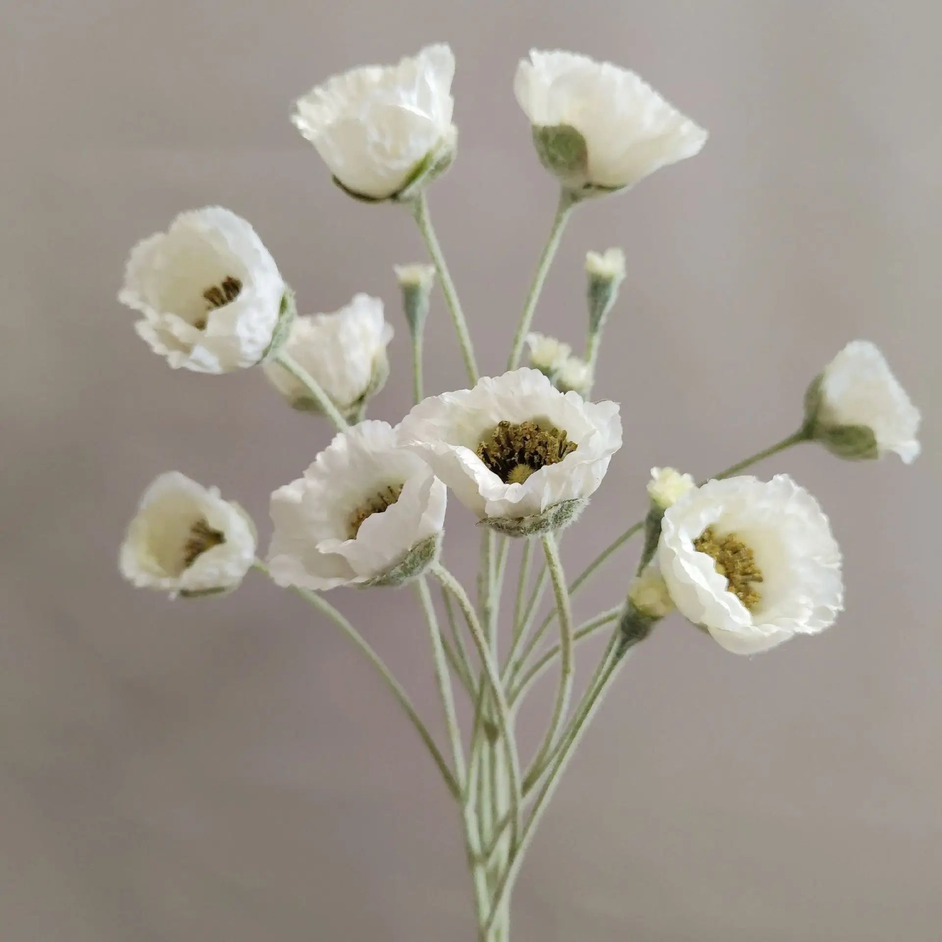 Artificial Poppy Stems – 65cm Long Faux Flowers for Wedding, DIY Decor