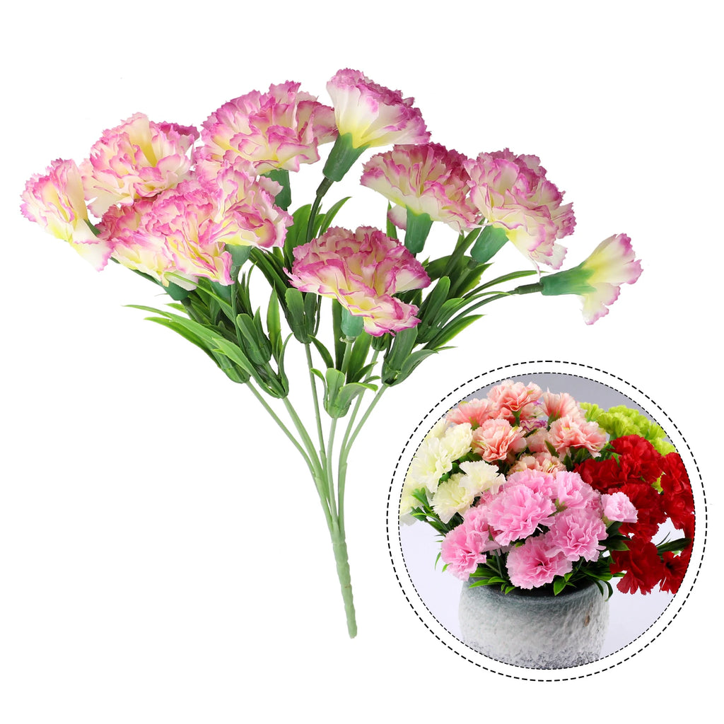 Artificial Red Geranium & Azalea Flower Bush – UV Resistant Silk Faux Outdoor Plants for Garden, Home Decor, Wedding & Event Decoration