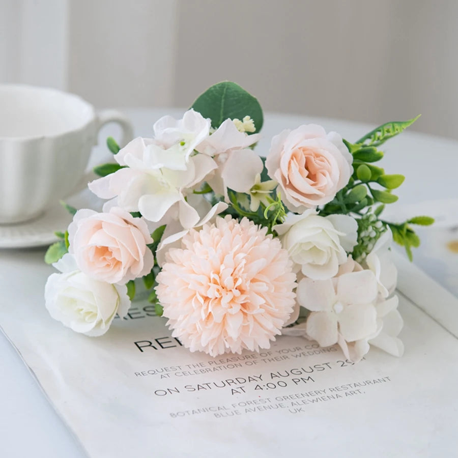 Artificial Rose & Chrysanthemum Bouquet