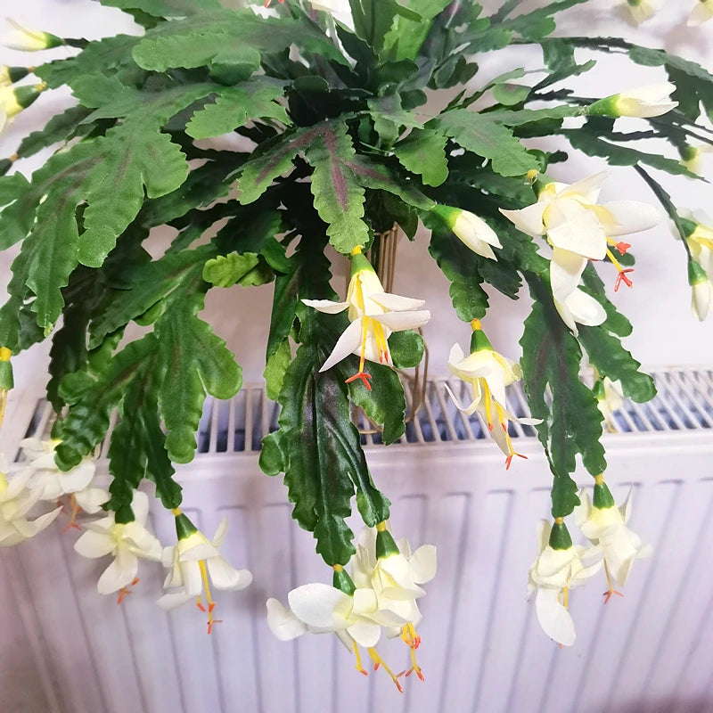 Artificial Crab Claw Orchid Flower Bulk – 50cm Real Touch Phalaenopsis Faux Orchid Branch