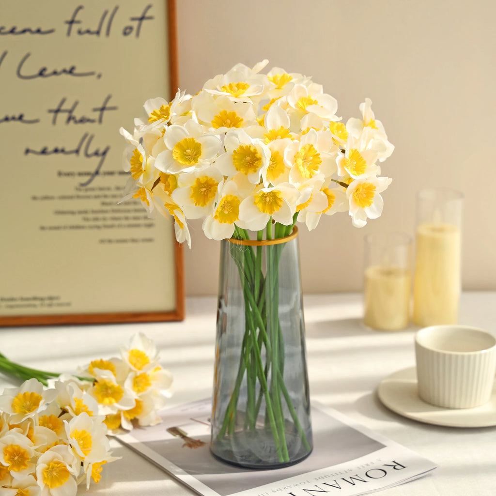 Bulk Artificial Daffodil Stems Silk